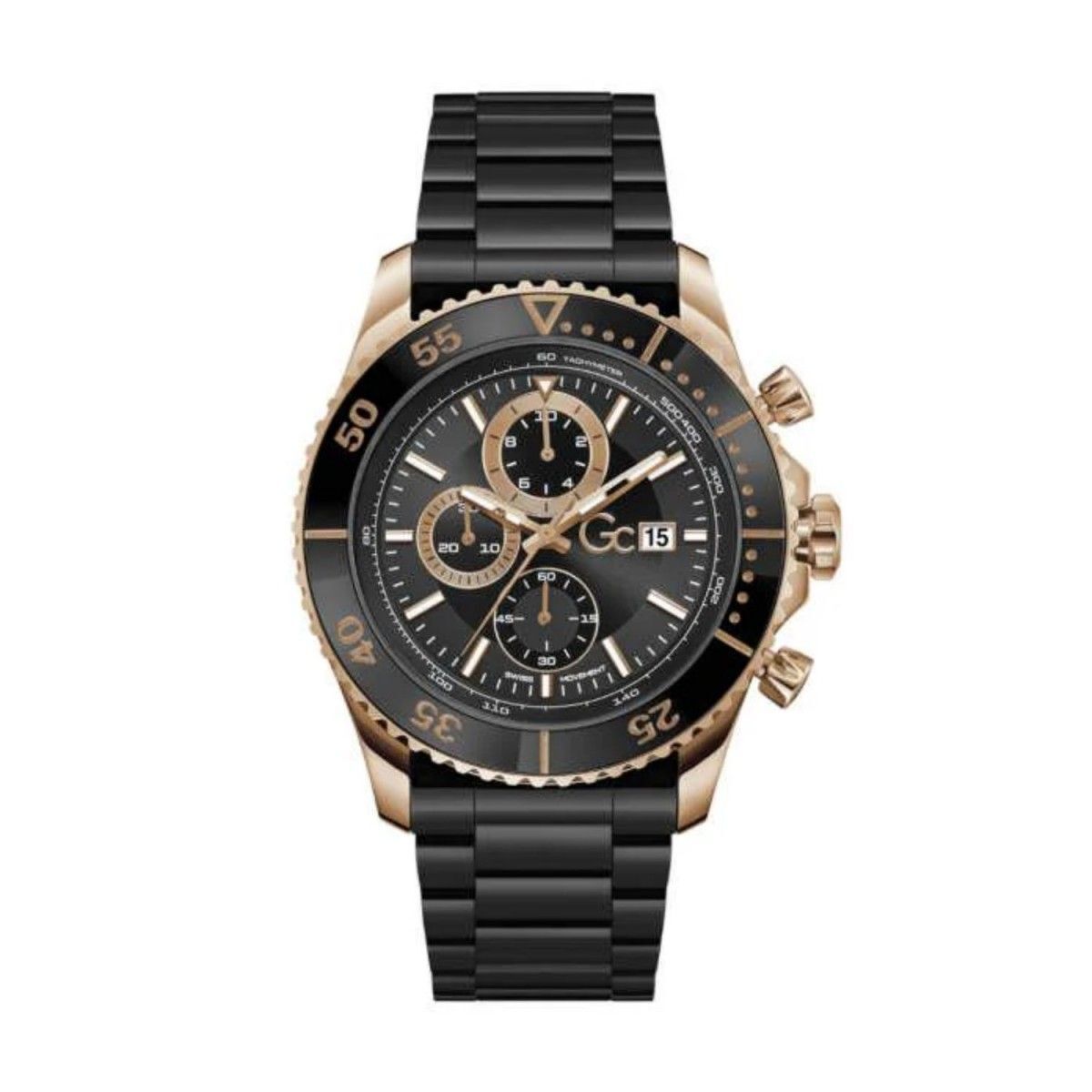 GC Watches Z51004G2MF Men's Watch - Black Chronograph 44mm