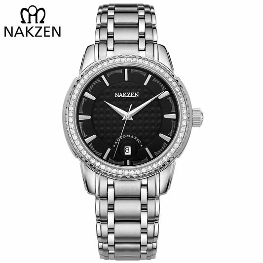 NAKZEN Men Mechanical Watch Men's Automatic Miyota 8215 Movement Diamond Watches Sapphire Wrist Watch Male Waterproof Clock 6020-0