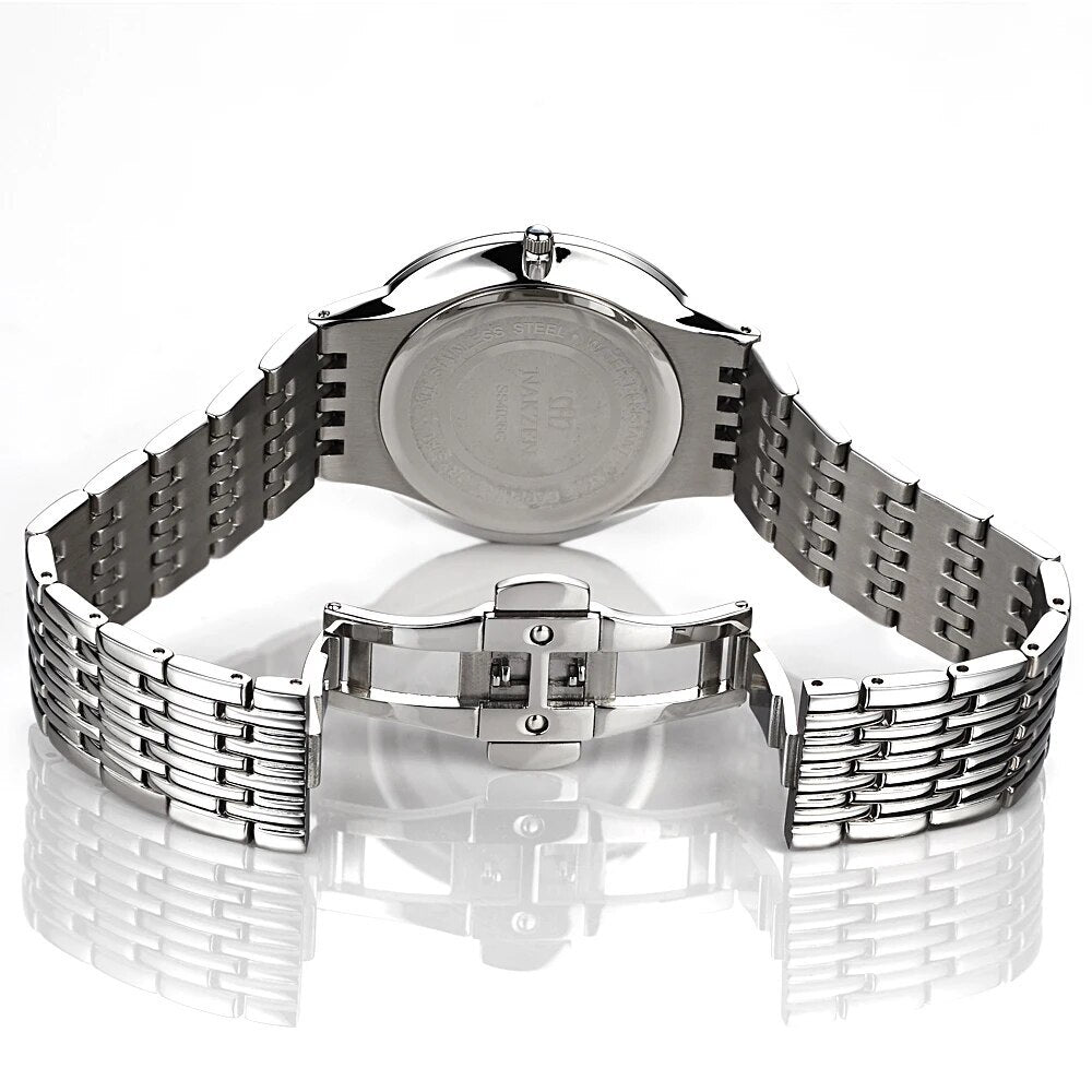 NAKZEN Commerce Diamond Men Watch Famous Luxury Brand Sapphire Watches Men's Stainless Steel Simple Black Gold Watch Male Clock 4036-5