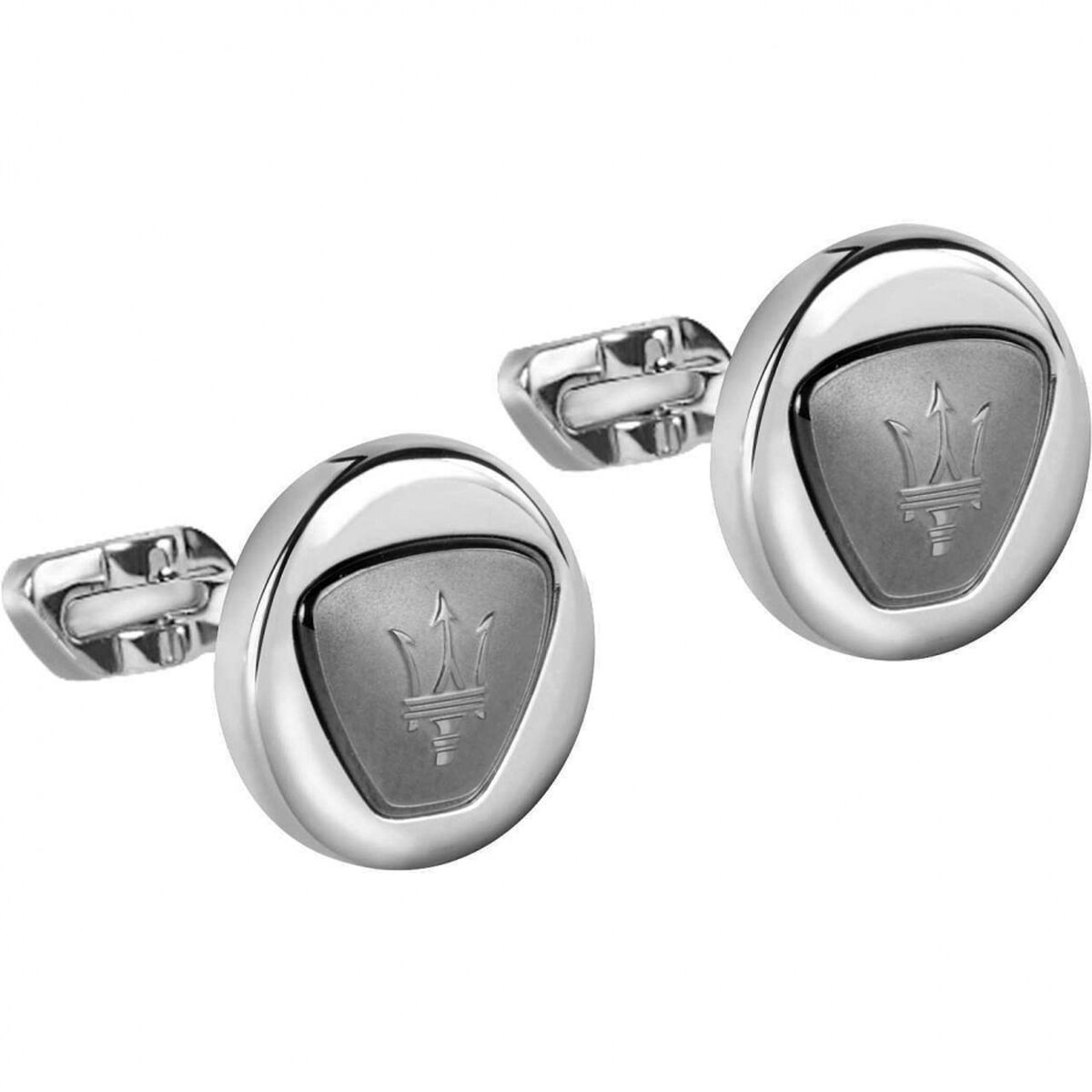 Maserati Manchetknopen - Zilver Ovaal Logo