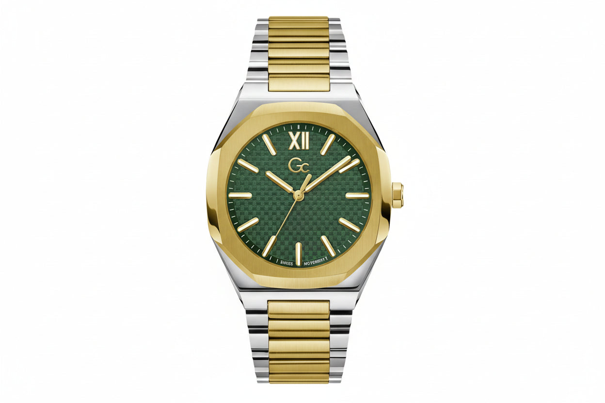 GC Watches Herenhorloge - Groen/Goud Statement