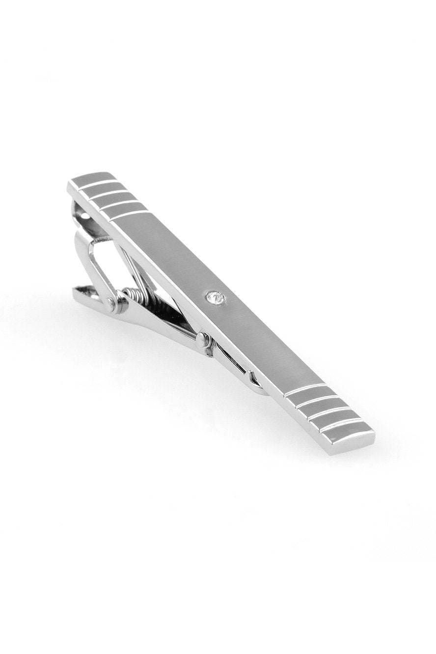 Dasspeld Heren Zilver RVS - Kristal Detail Premium